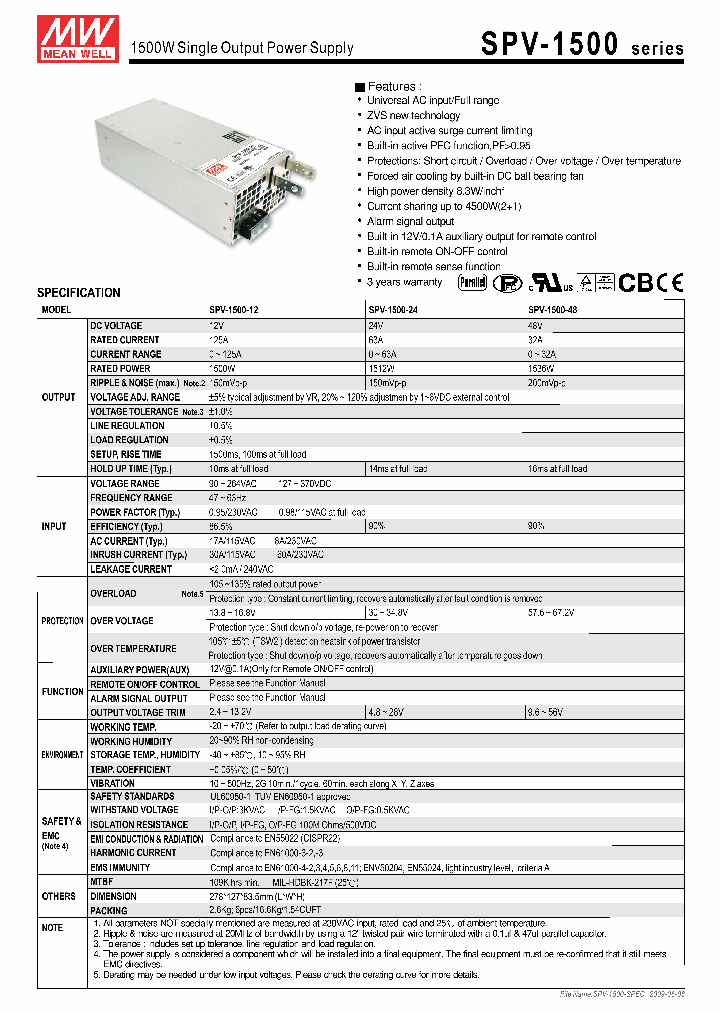 SPV-1500-12_774268.PDF Datasheet