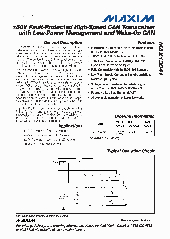 MAX13041ASD_784309.PDF Datasheet