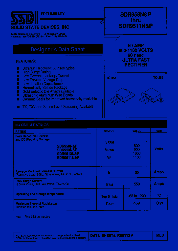 SDR959N_419723.PDF Datasheet