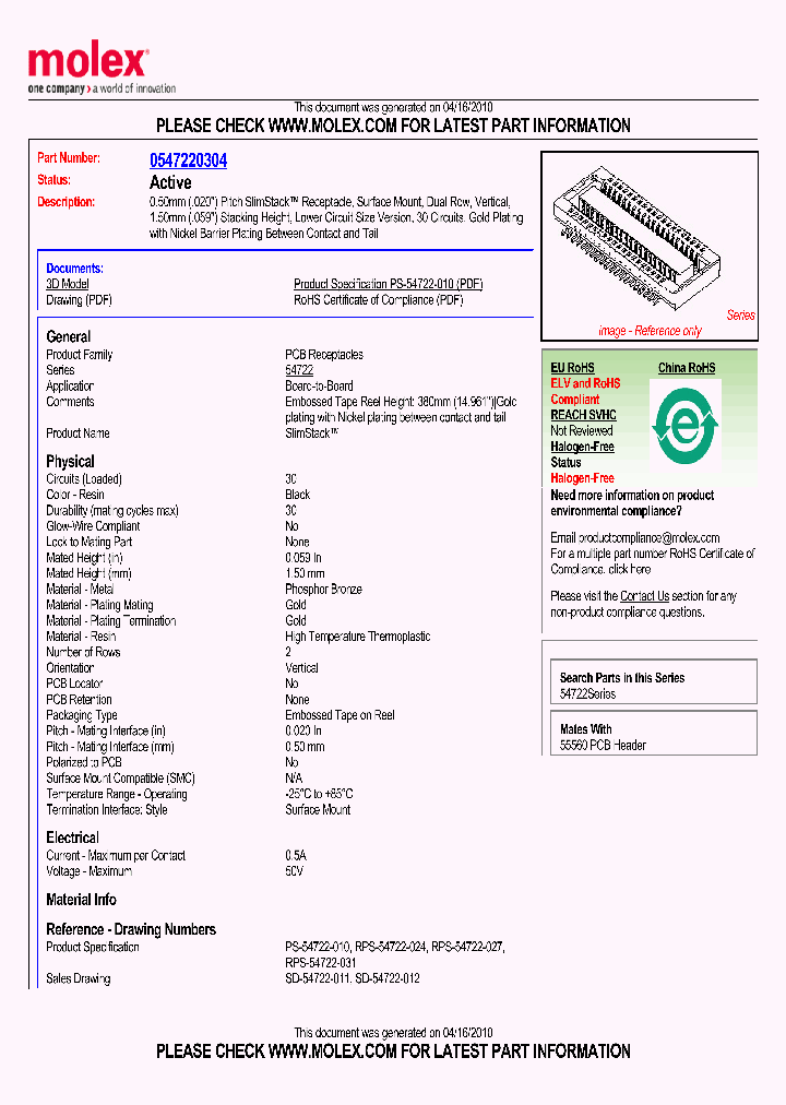 050MM(020)PITCHSLIMSTACKRECEPTACLE,SURFACE_793115.PDF Datasheet