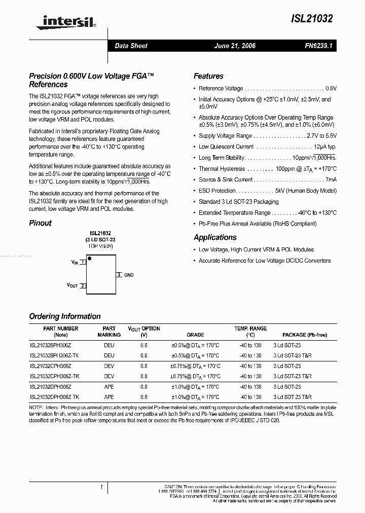 ISL21032_420352.PDF Datasheet