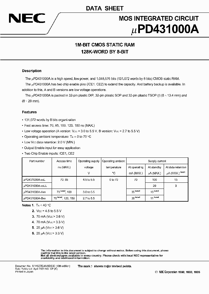 UPD431000AGZ-85LL-KJH_464430.PDF Datasheet