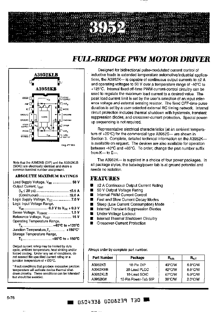 A3952EW_476232.PDF Datasheet