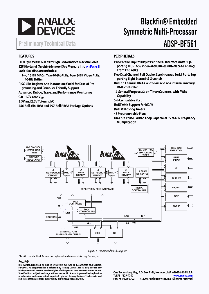 ADSP-BF561_460113.PDF Datasheet