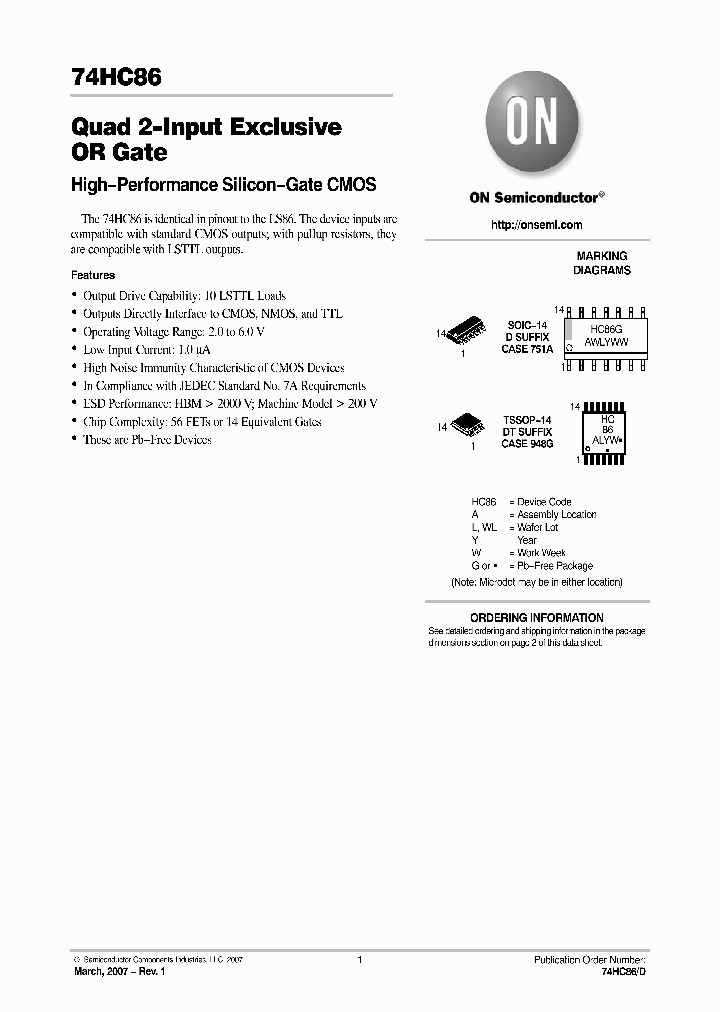 74HC86_816788.PDF Datasheet
