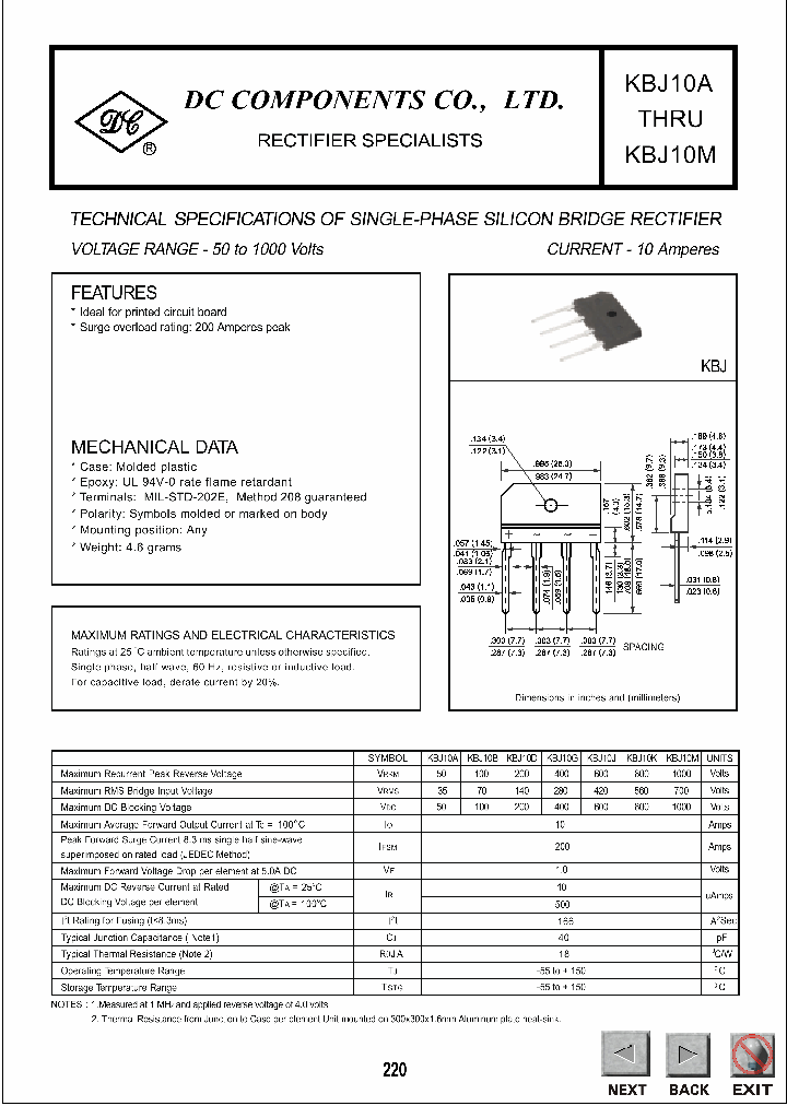 KBJ10J_484218.PDF Datasheet