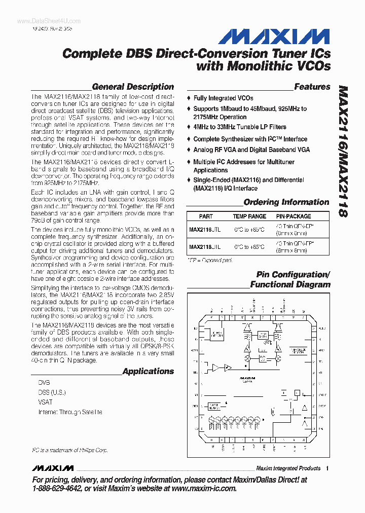 MAX2116_426958.PDF Datasheet