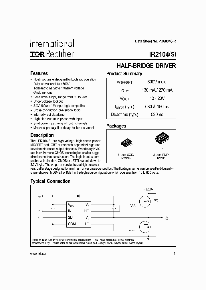 IR2104_474325.PDF Datasheet