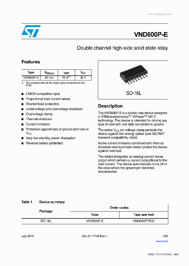 VND600P-E_430375.PDF Datasheet