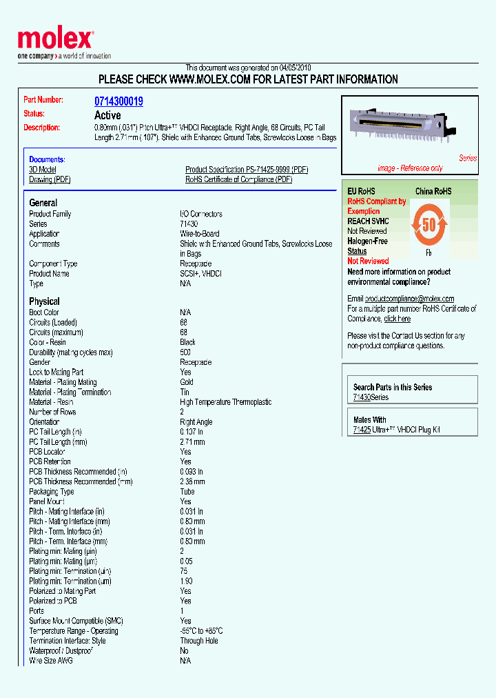 71430-0019_829060.PDF Datasheet