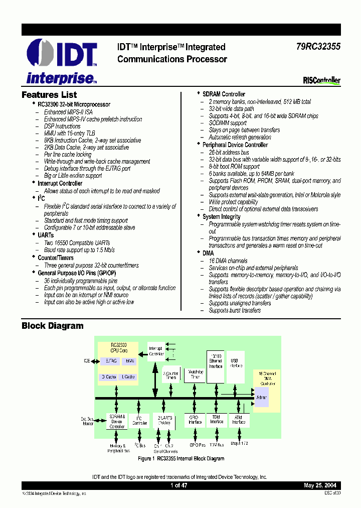 IDT79RC32H434-266BC_480651.PDF Datasheet