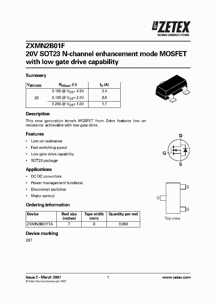 ZXMN2B01F_834942.PDF Datasheet