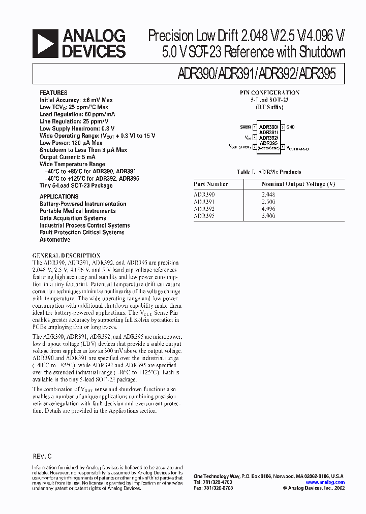 ADR390_503199.PDF Datasheet