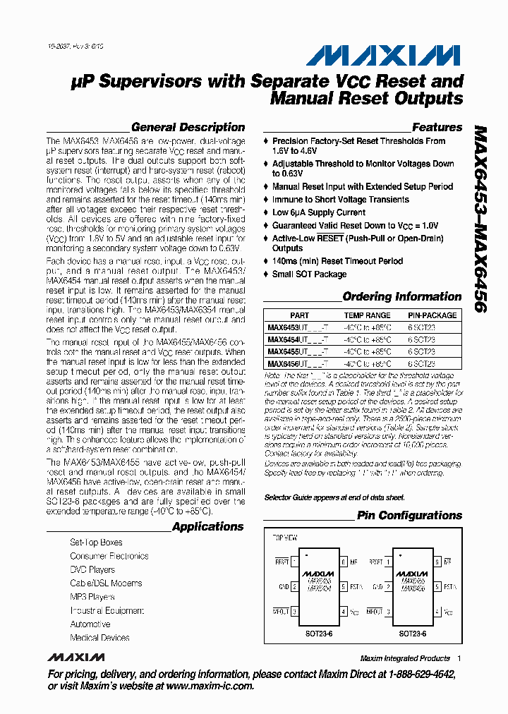 MAX6456UT_877642.PDF Datasheet