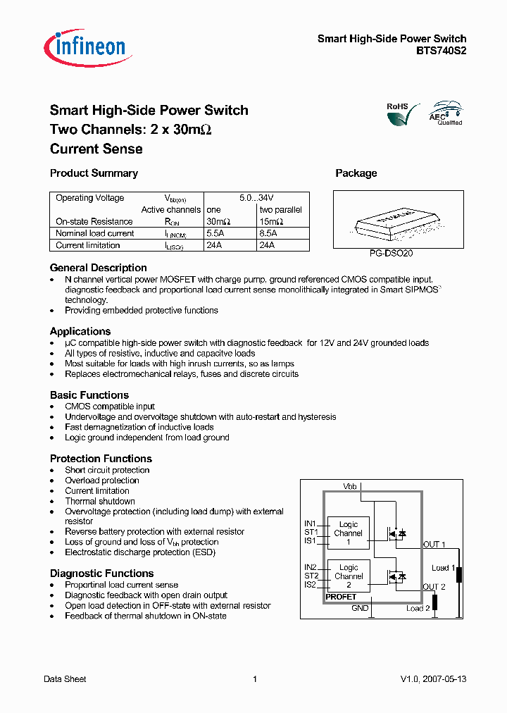 BTS740S207_884519.PDF Datasheet