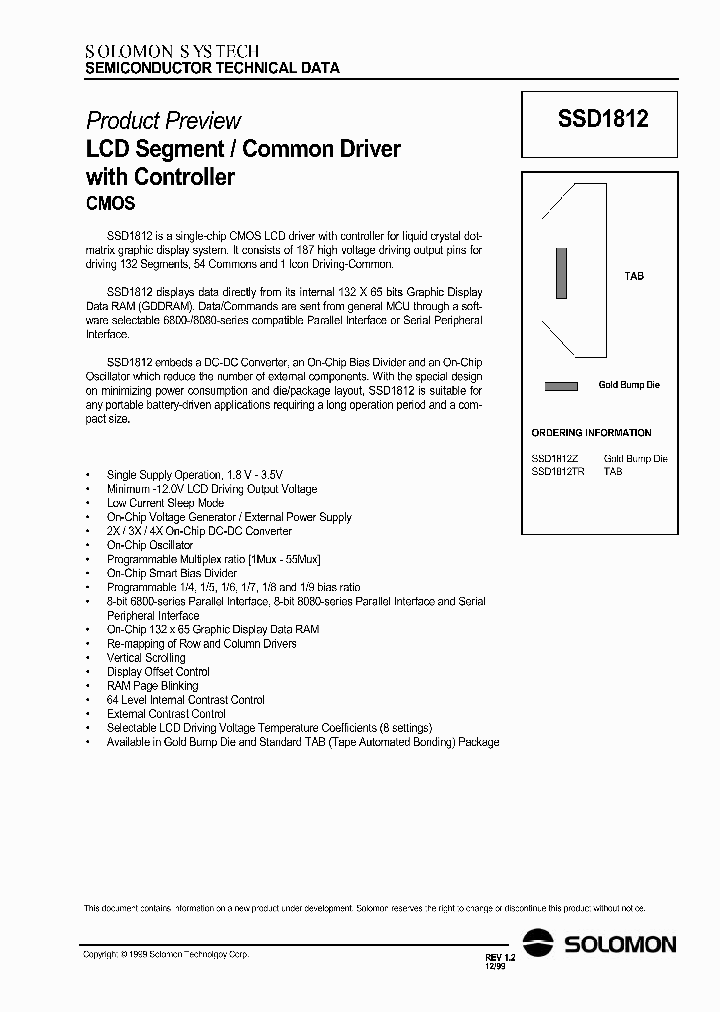 SSD1812TR_891606.PDF Datasheet