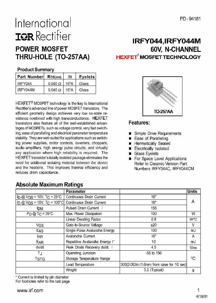 IRFY044_536879.PDF Datasheet