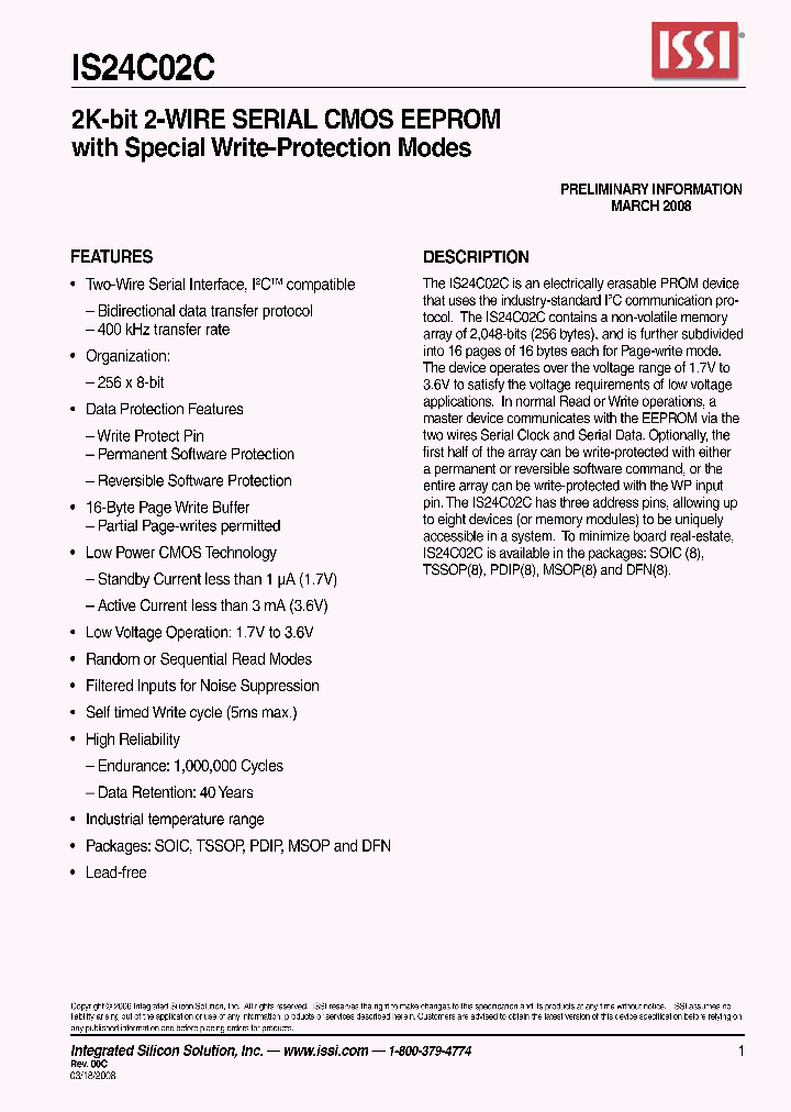 IS24C02C-2SLI_501917.PDF Datasheet
