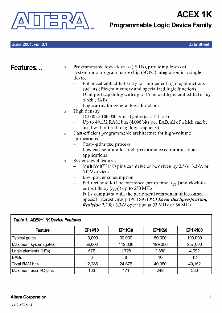 EP1K50FC256_557597.PDF Datasheet