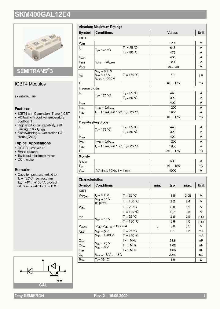 SKM400GAL12E40906_896897.PDF Datasheet