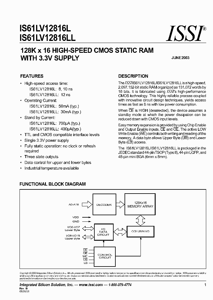 IS61LV12816LL-12T_509794.PDF Datasheet