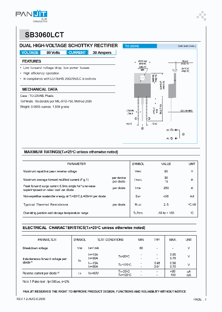 SB3060LCT_898340.PDF Datasheet