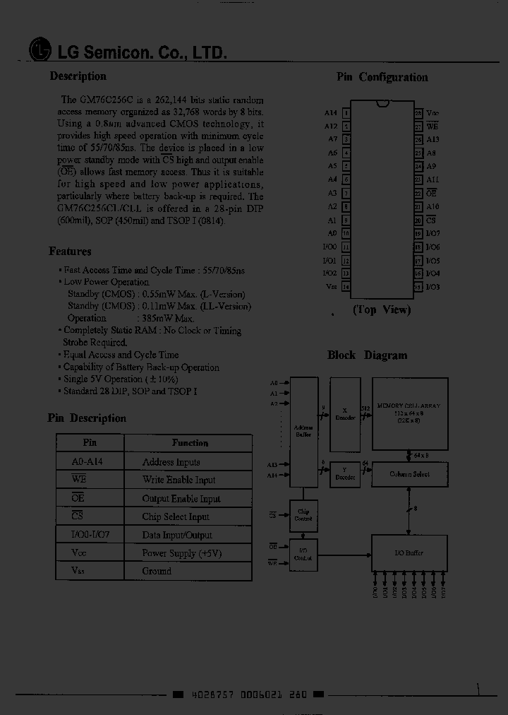 GM76C256CLL-85_510355.PDF Datasheet