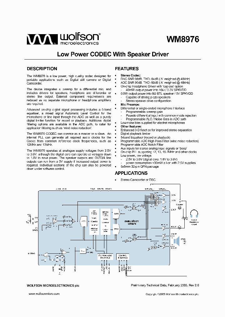 WM8976GEFLRV_901275.PDF Datasheet