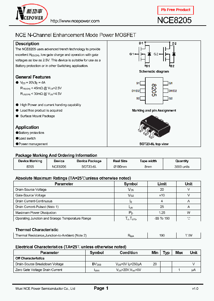 NCE8205_905145.PDF Datasheet