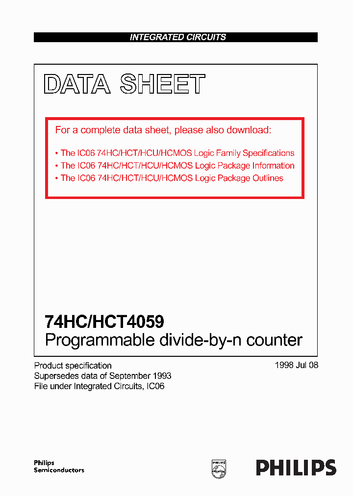 74HC4059DB_567538.PDF Datasheet