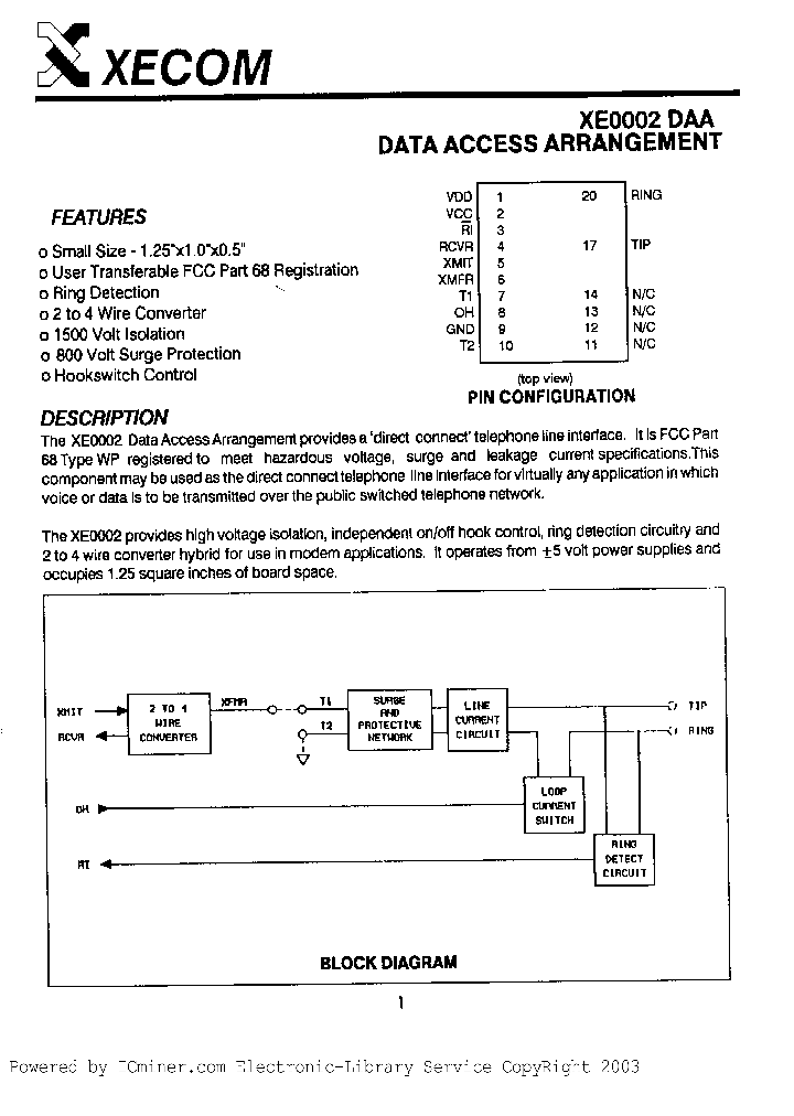 XDR1_529706.PDF Datasheet