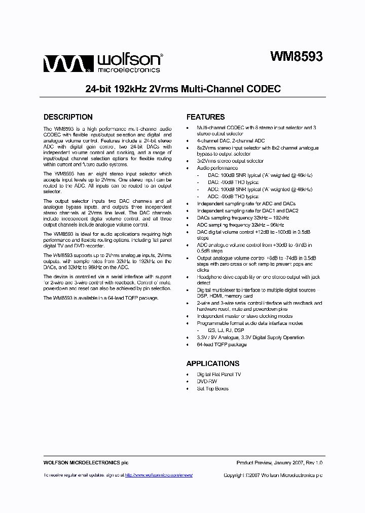 WM8593SEFTV_924065.PDF Datasheet