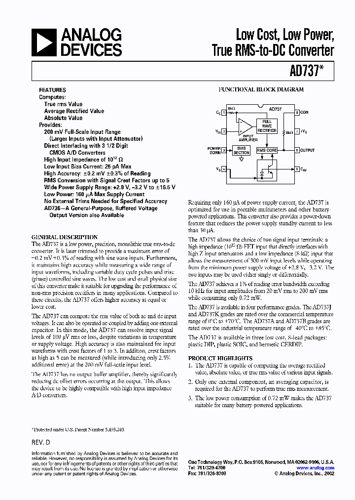 AD737_662256.PDF Datasheet
