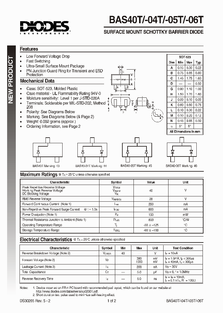 BAS40-05T-7_691710.PDF Datasheet