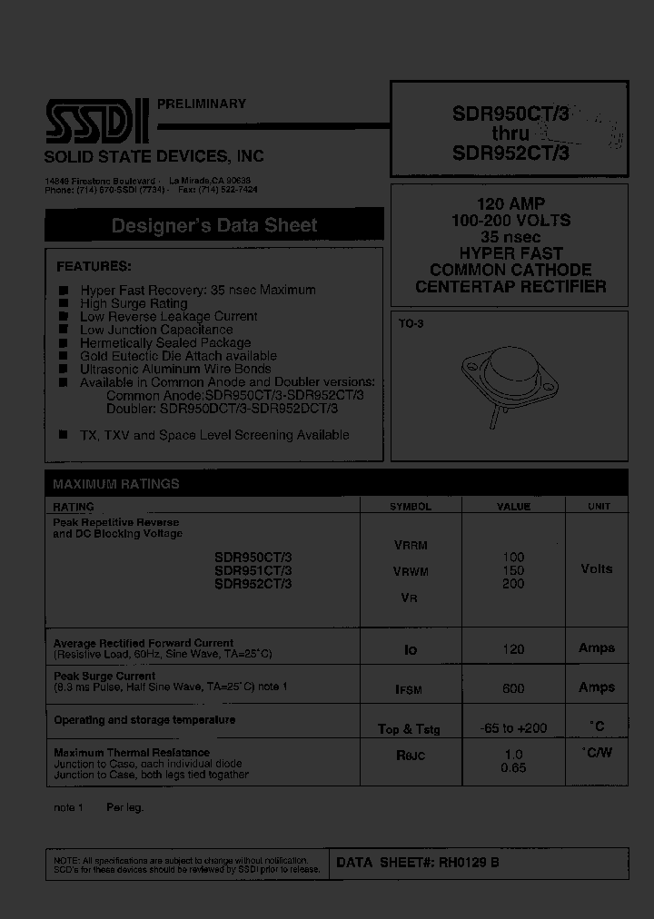 SDR950CT3_593972.PDF Datasheet