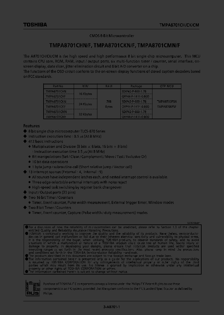 TMP8701CM_596969.PDF Datasheet