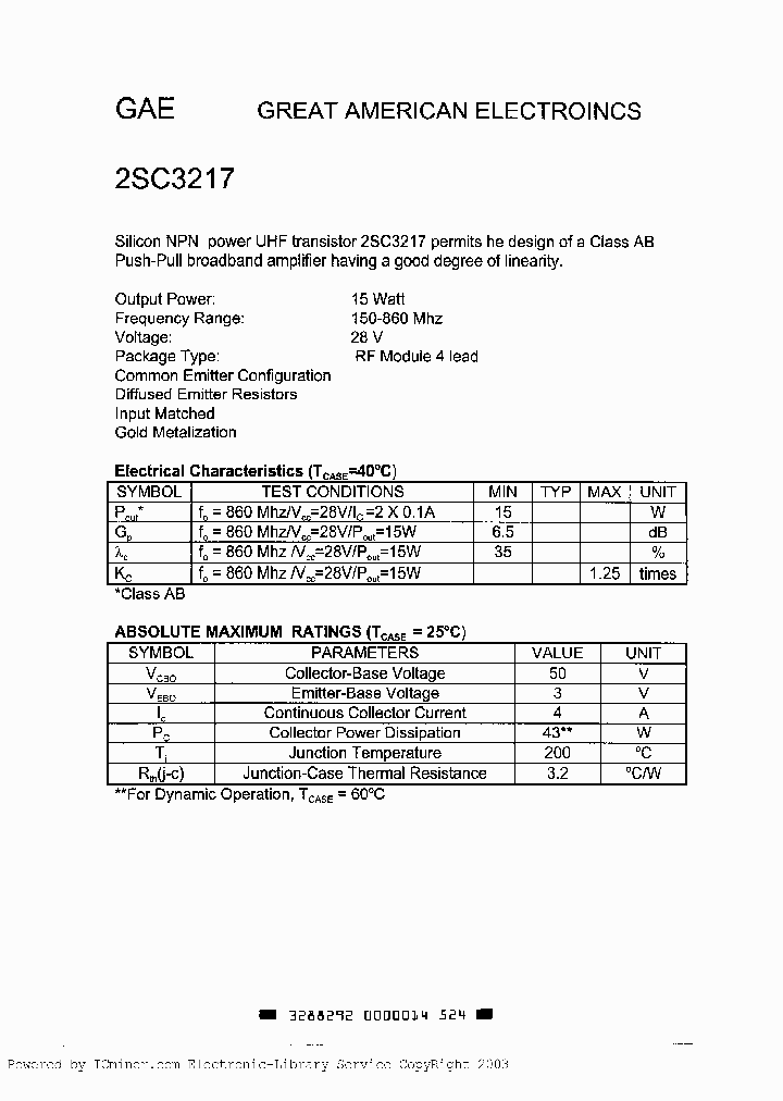 2SC3217_599662.PDF Datasheet