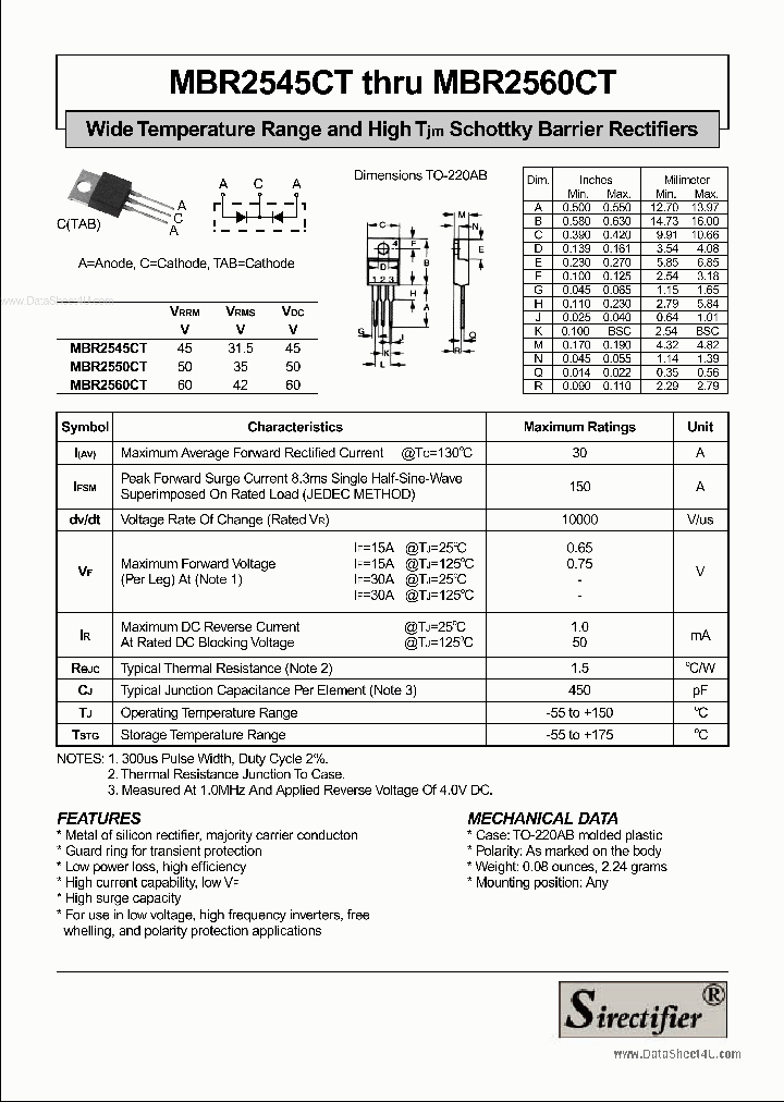 MBR2545CT_550771.PDF Datasheet