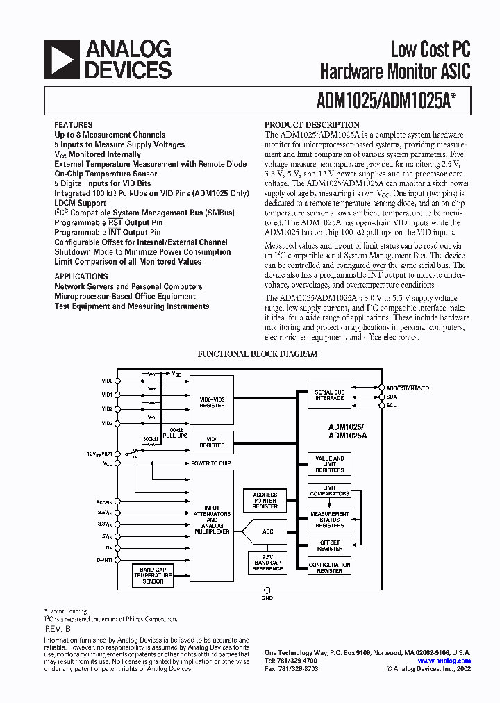 ADM1025_730039.PDF Datasheet