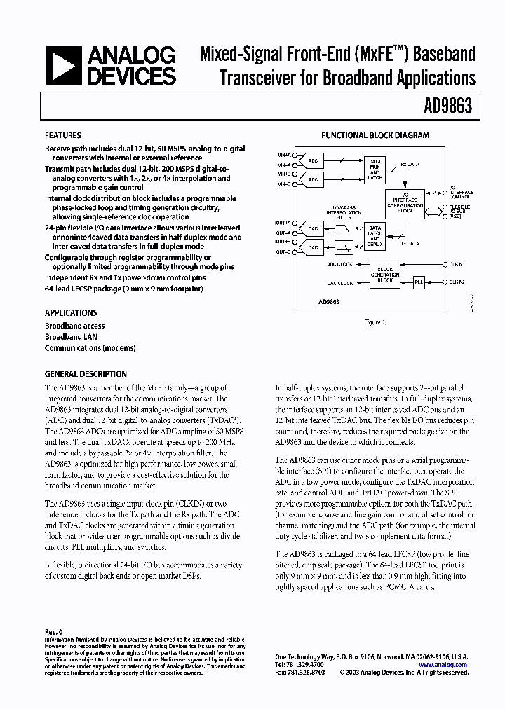 AD9863_733320.PDF Datasheet
