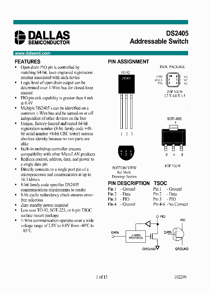 DS2405Y_576291.PDF Datasheet