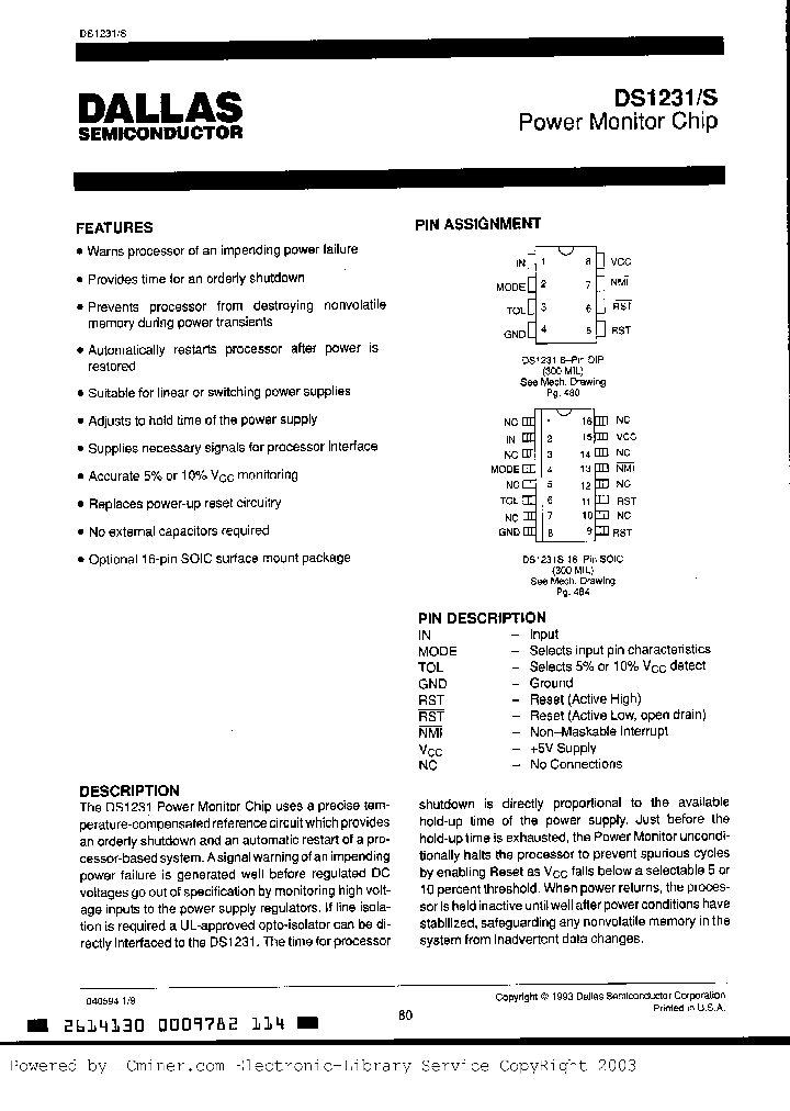 DS1231N_626516.PDF Datasheet
