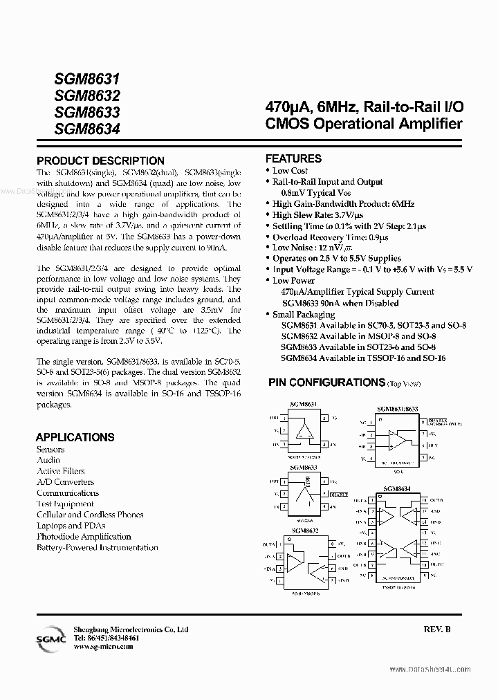 SGM8633_600298.PDF Datasheet