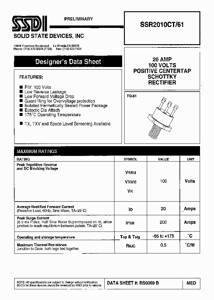 SSR2010CT61_604114.PDF Datasheet