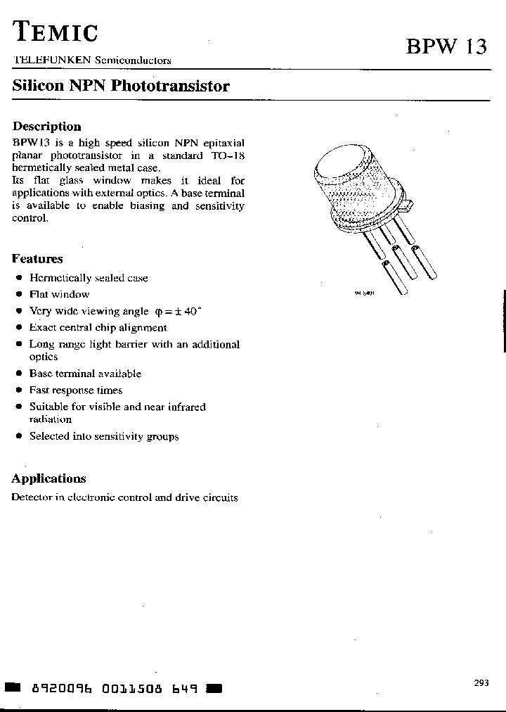 BPW13A_629736.PDF Datasheet
