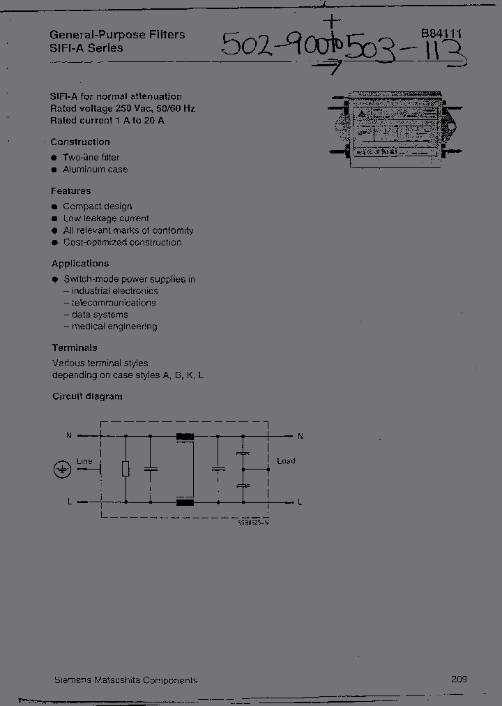 B84111-A-B110_630046.PDF Datasheet
