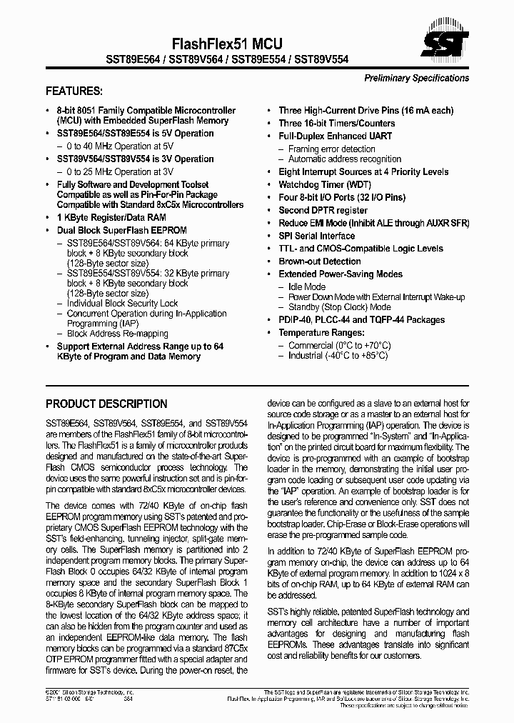 SST89E564-25-C-NJ_631278.PDF Datasheet