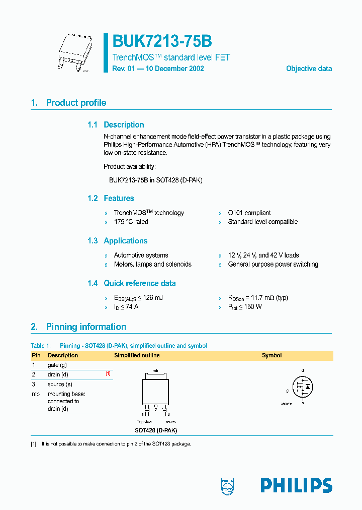 BUK7213-75B_749661.PDF Datasheet