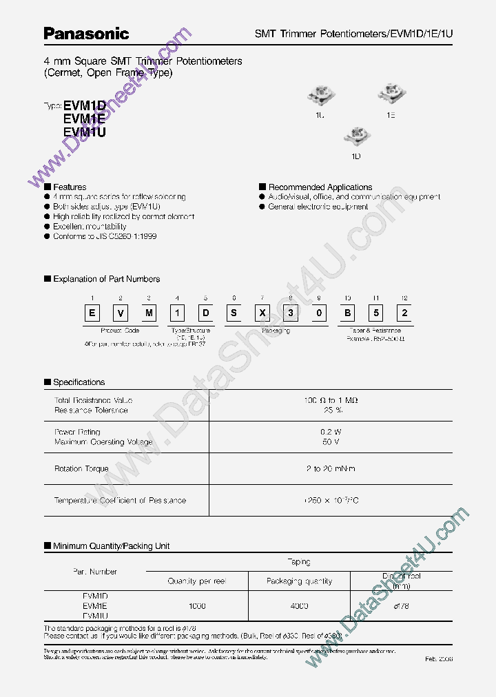 EVM3WXXXX_621622.PDF Datasheet