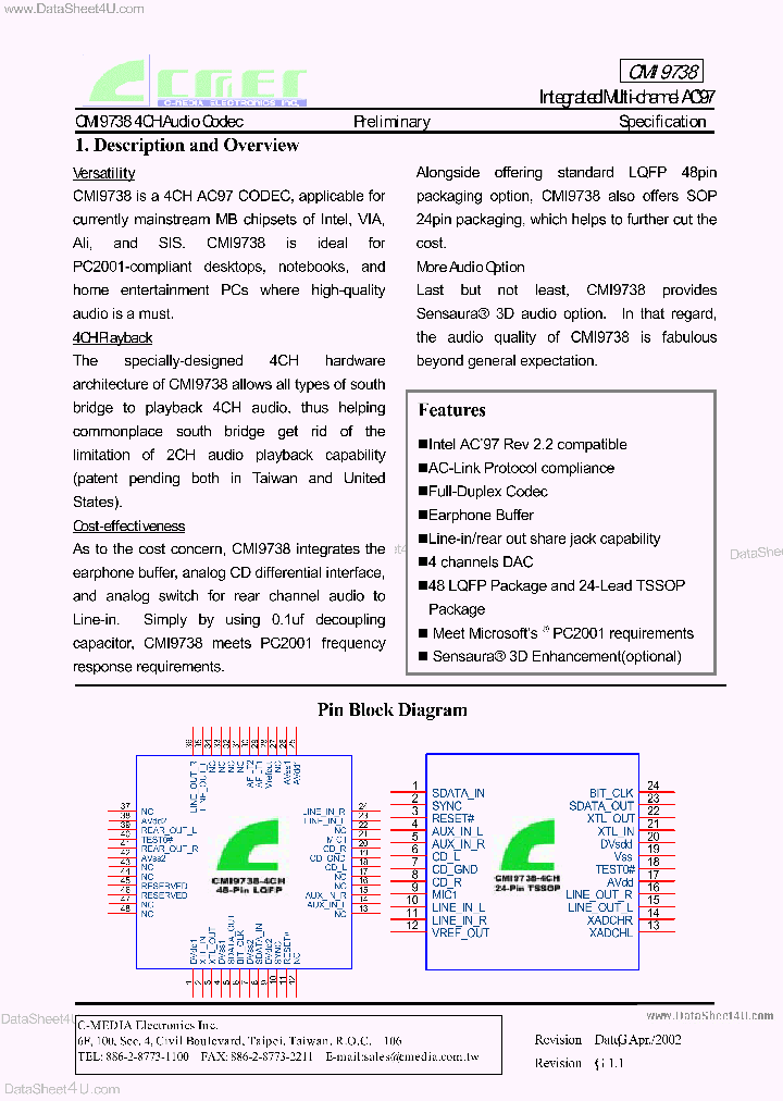 CMI9738_625837.PDF Datasheet